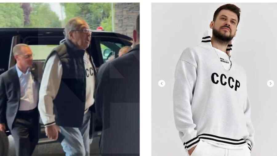 Menlu Rusia Tiba di Alaska dengan Mengenakan Kaus Bertuliskan USSR