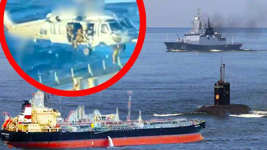 "Ini adalah Deklarasi Perang." Pasukan AS Mendarat di Kapal Tanker Rusia, Tepat di Depan Hidung Kapal Selam