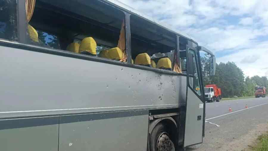 Drone Ukraina Menyerang Bus yang Berisi 44 Penumpang Termasuk 28 Anak-anak dari Belarus