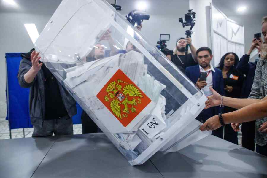 Partai Rusia Bersatu Memperoleh 57,96% Suara Setelah 97,37% Suara Dihitung